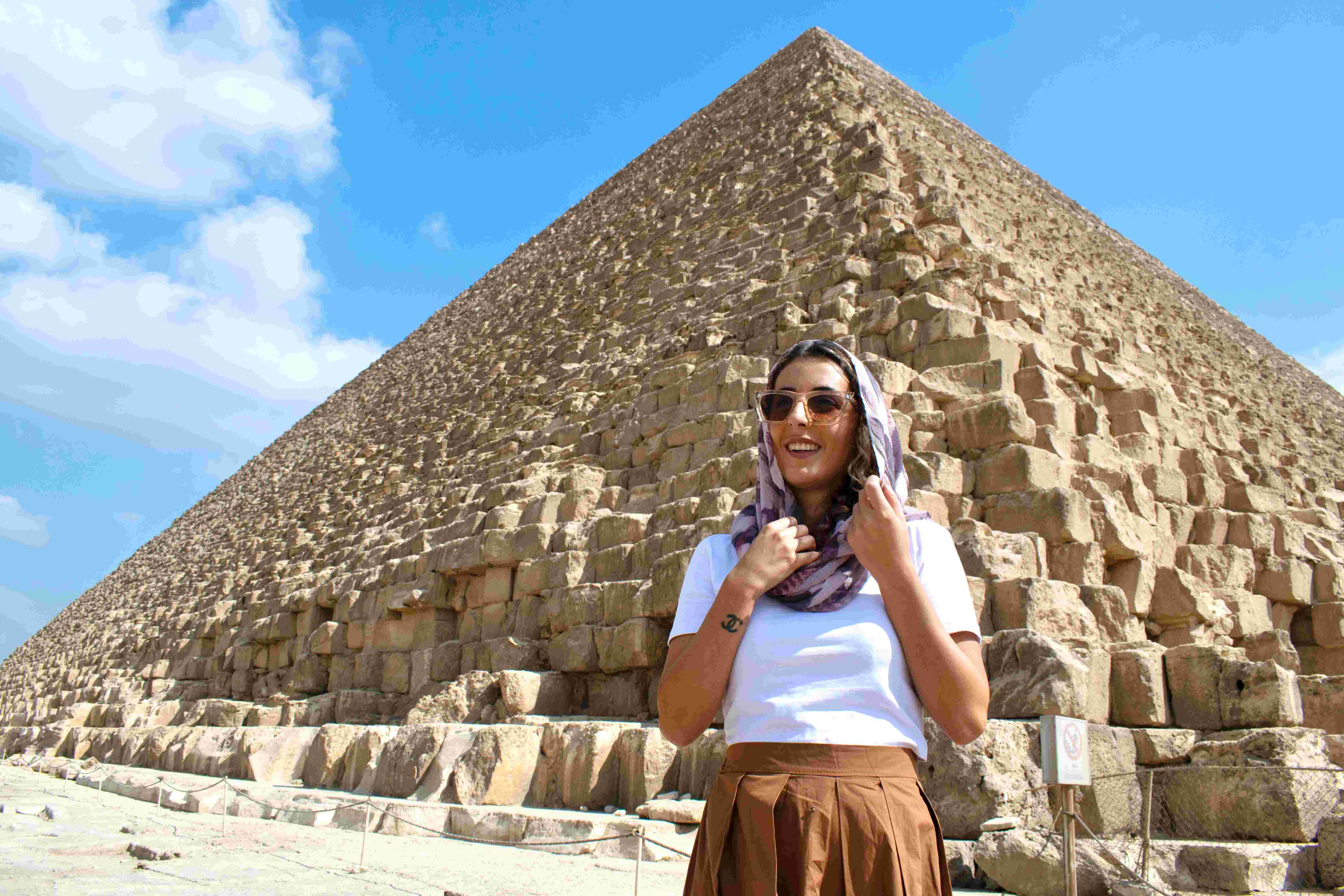 Sunset over the Giza Pyramids
